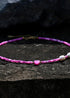 Boho Necklace, Seed Bead Choker, Pearl Heart